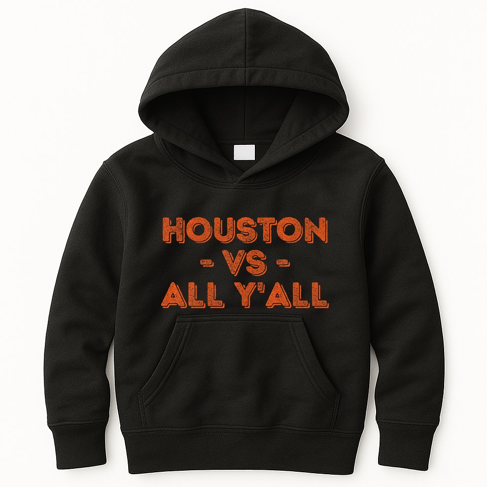 Vintage Retro Houston Vs All Yall Kids Hoodie