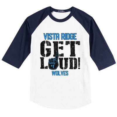 Vista Ridge High School Get Loud Wolves Baseball Sleeve Shirt