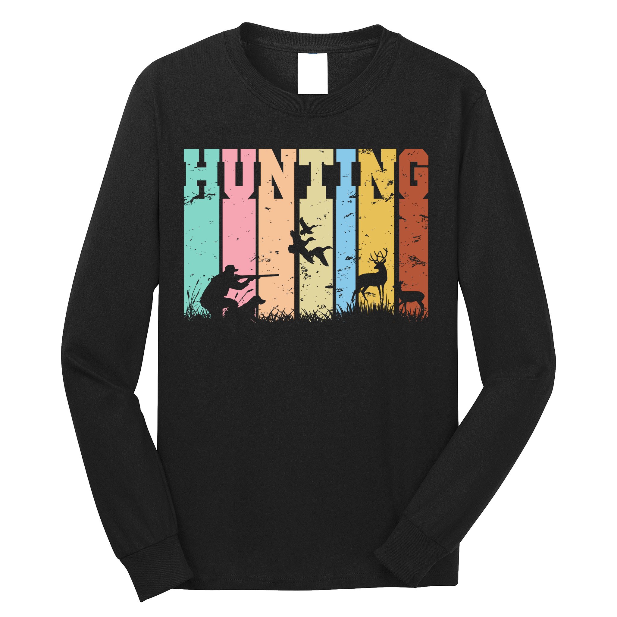 Vintage Retro Hunting Hunter Long Sleeve Shirt