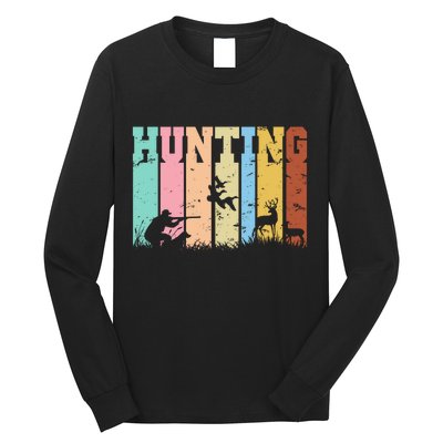 Vintage Retro Hunting Hunter Long Sleeve Shirt