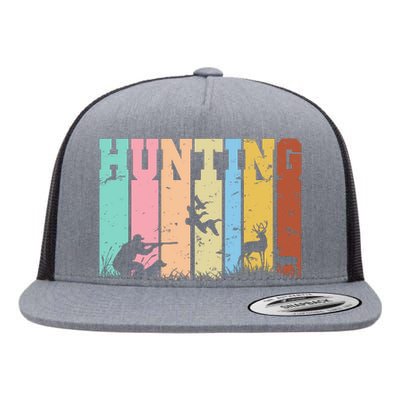 Vintage Retro Hunting Hunter Flat Bill Trucker Hat