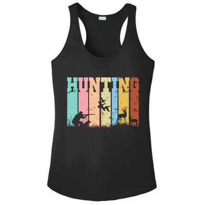 Vintage Retro Hunting Hunter Ladies PosiCharge Competitor Racerback Tank