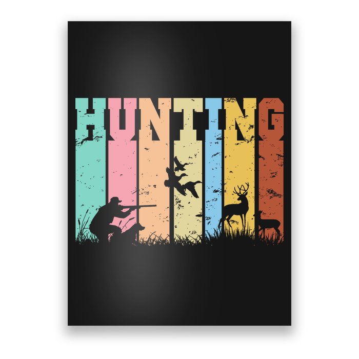 Vintage Retro Hunting Hunter Poster