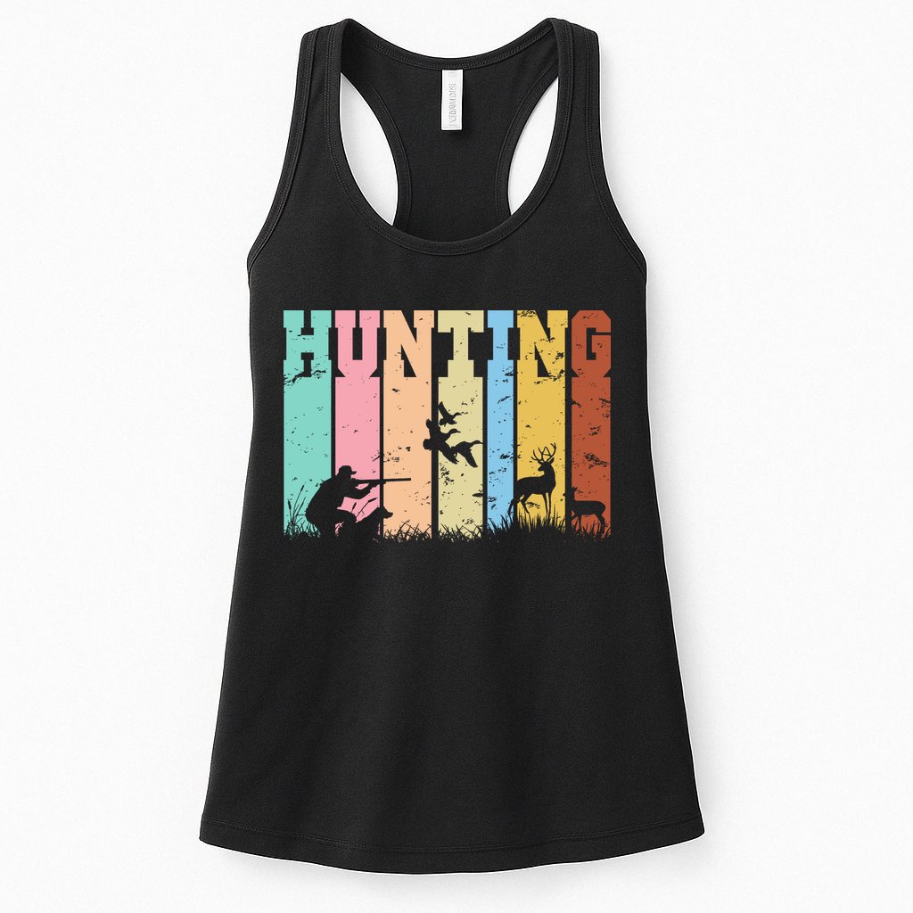 Vintage Retro Hunting Hunter Womens Tank Top