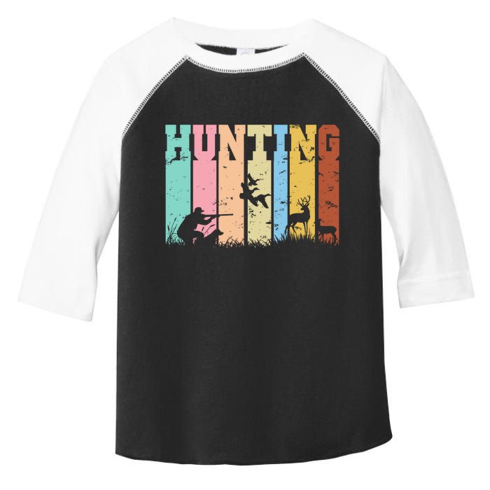 Vintage Retro Hunting Hunter Toddler Fine Jersey T-Shirt