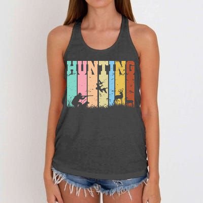 Vintage Retro Hunting Hunter Women's Knotted Racerback Tank