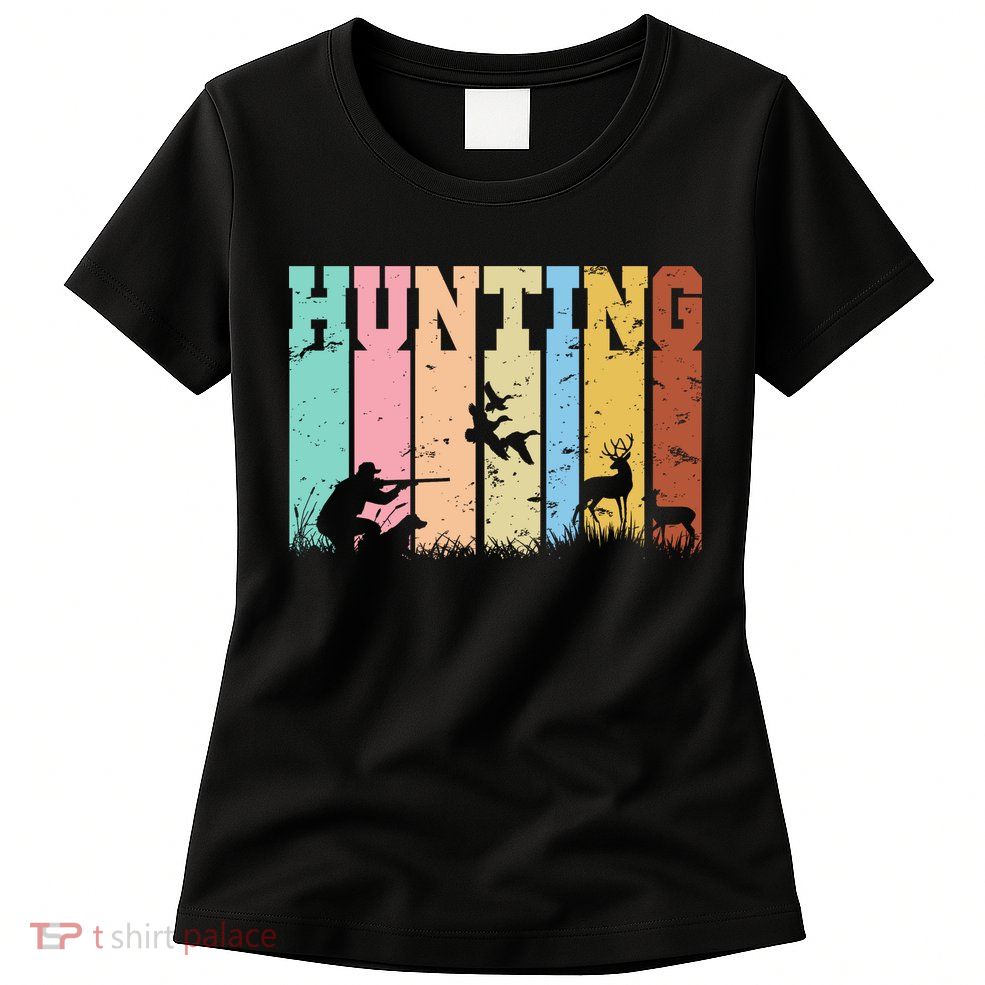 Vintage Retro Hunting Hunter Womens T-Shirt