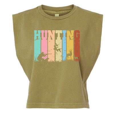 Vintage Retro Hunting Hunter Garment-Dyed Women's Muscle Tee