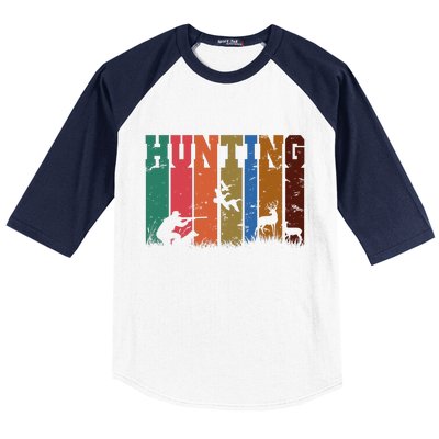 Vintage Retro Hunting Hunter Baseball Sleeve Shirt