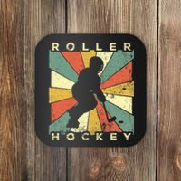 Vintage Roller Hockey Sport Retro Coaster