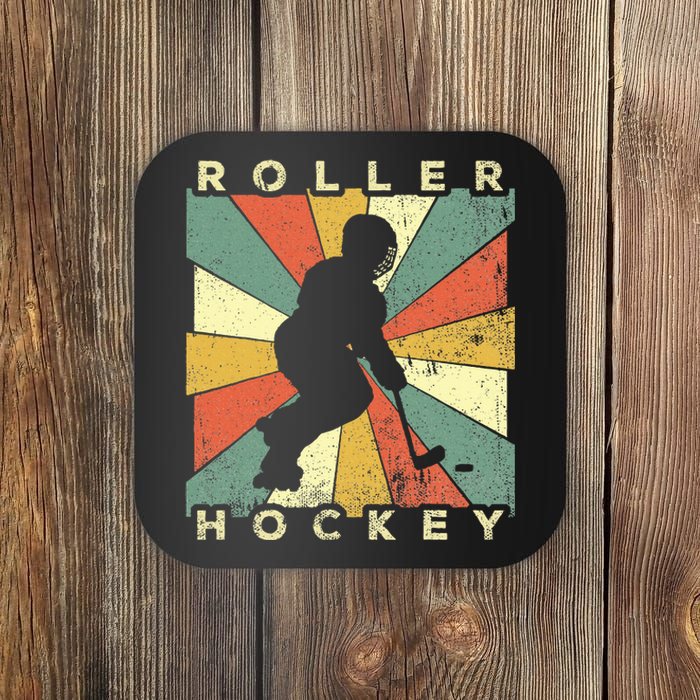 Vintage Roller Hockey Sport Retro Coaster