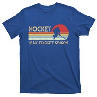 Vintage Retro Hockey Is My Favorite Season Funny Hockey Gift Great Gift T-Shirt