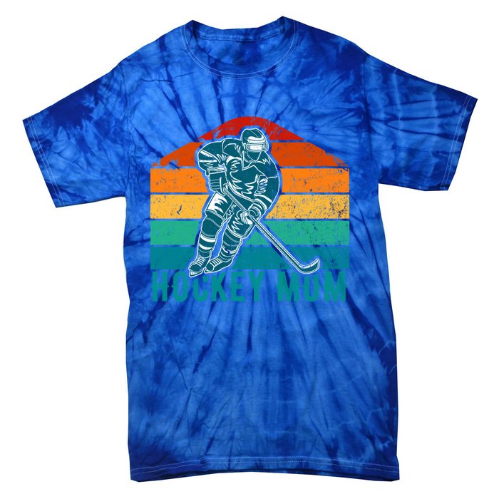 Vintage Retro Hockey Mom Gift Tie-Dye T-Shirt