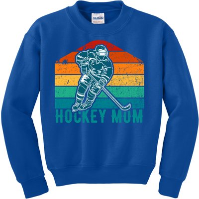 Vintage Retro Hockey Mom Gift Kids Sweatshirt