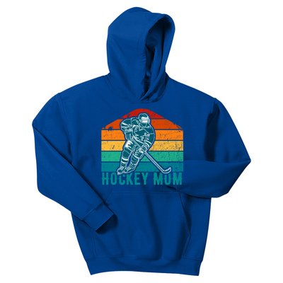 Vintage Retro Hockey Mom Gift Kids Hoodie