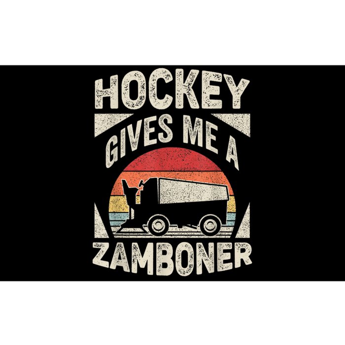 Vintage Retro Hockey Gives Me A Zamboner Hockey Bumper Sticker