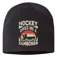 Vintage Retro Hockey Gives Me A Zamboner Hockey Sustainable Beanie