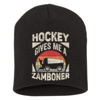 Vintage Retro Hockey Gives Me A Zamboner Hockey Short Acrylic Beanie