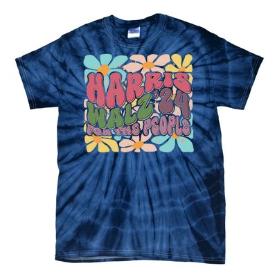 Vintage Retro Harris Walz 2024 For The People Tie-Dye T-Shirt