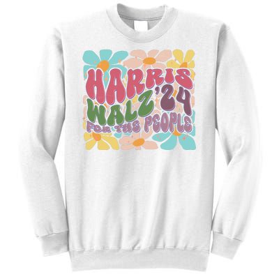 Vintage Retro Harris Walz 2024 For The People Sweatshirt