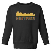 Vintage Retro Hartford Connecticut Skyline Toddler Sweatshirt