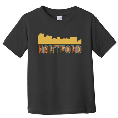 Vintage Retro Hartford Connecticut Skyline Toddler T-Shirt