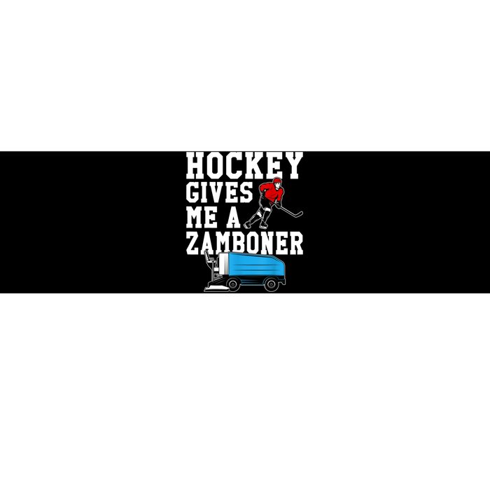 Vintage Retro Hockey Gives Me A Zamboner Hockey Bumper Sticker