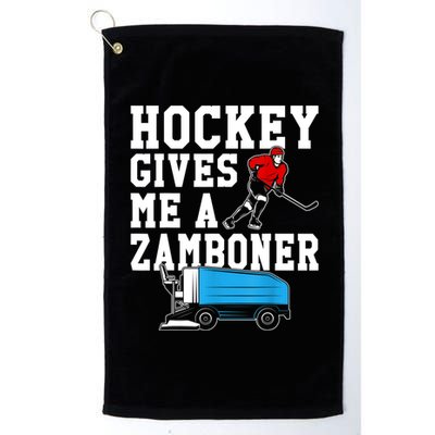 Vintage Retro Hockey Gives Me A Zamboner Hockey Platinum Collection Golf Towel