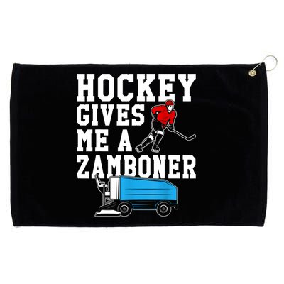 Vintage Retro Hockey Gives Me A Zamboner Hockey Grommeted Golf Towel