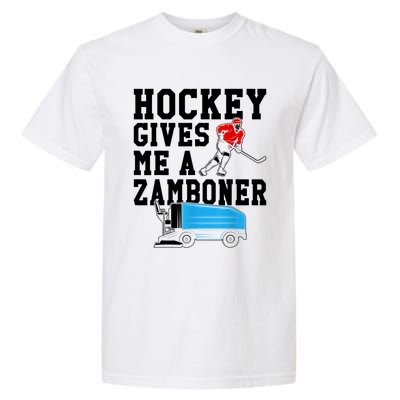 Vintage Retro Hockey Gives Me A Zamboner Hockey Garment-Dyed Heavyweight T-Shirt