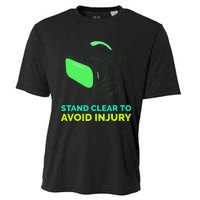 Virtual Reality Hazard Vr Stay Clear To Avoid Injury Cooling Performance Crew T-Shirt