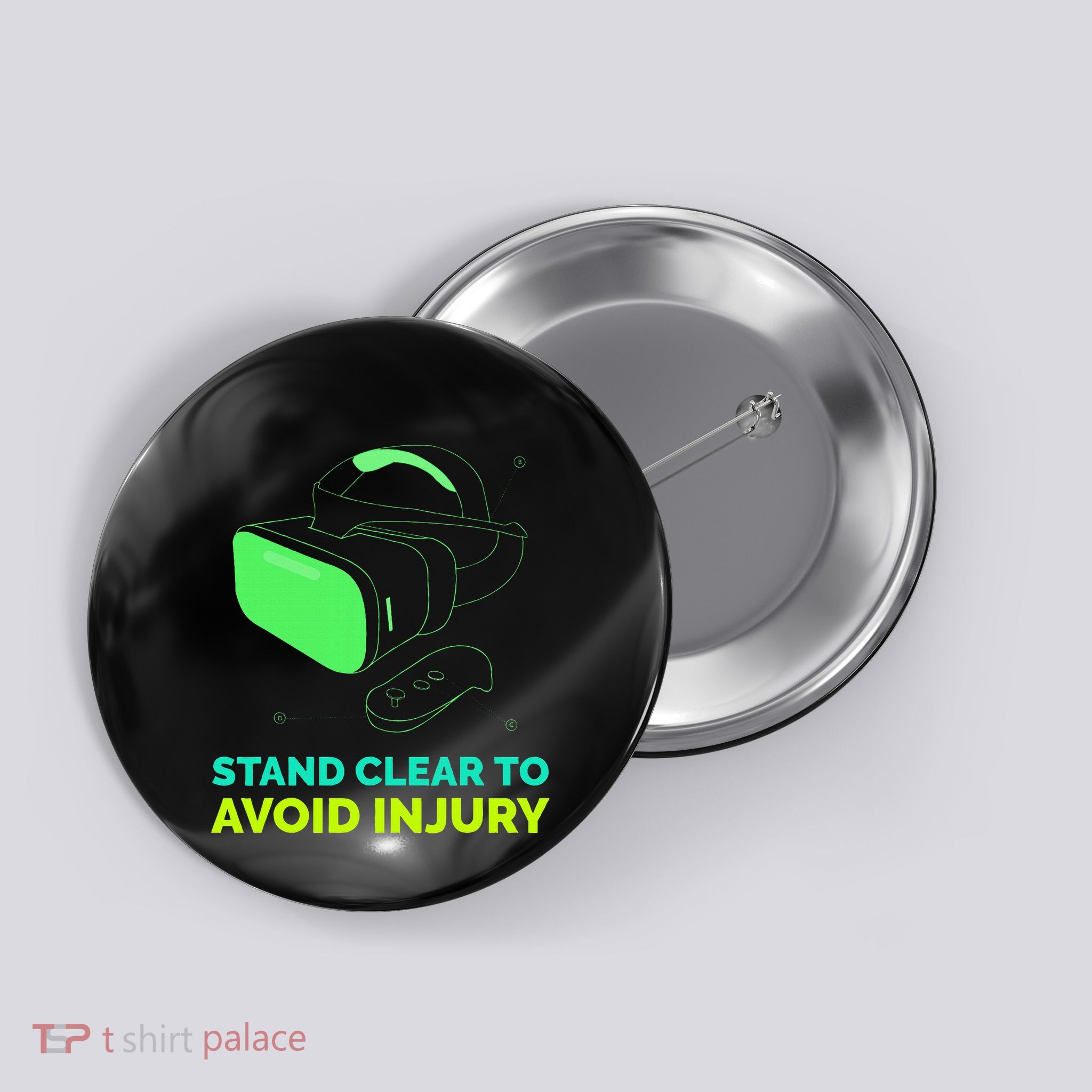 Virtual Reality Hazard Vr Stay Clear To Avoid Injury Button