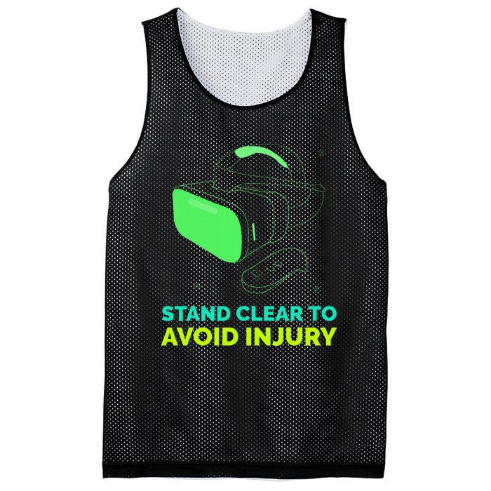 Virtual Reality Hazard Vr Stay Clear To Avoid Injury Mesh Reversible Basketball Jersey Tank