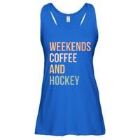 Vintage Retro Hockey Lover Funny Gift Weekends Coffee And Hockey Gift Ladies Essential Flowy Tank