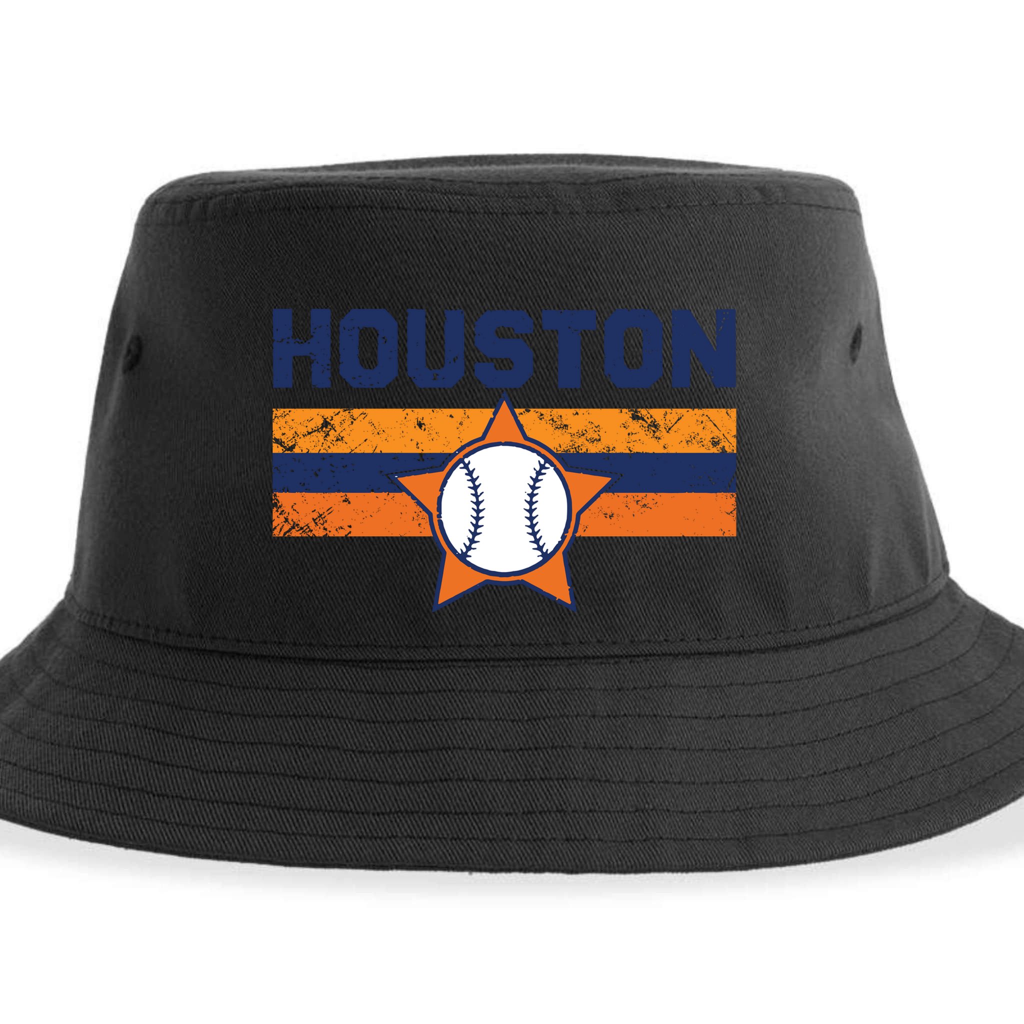 Vintage Retro Houston Texas Vintage Texas Houston Sustainable Bucket Hat