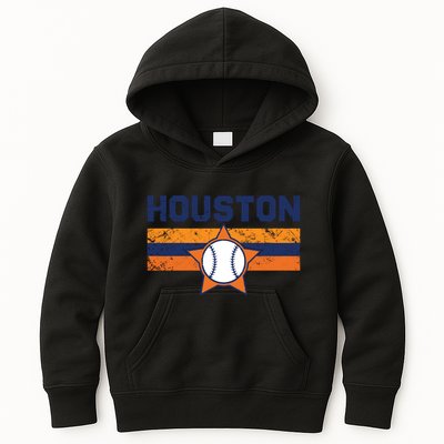 Vintage Retro Houston Texas Vintage Texas Houston Kids Hoodie