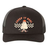 Vintage Retro Halloween Creep It Real Ghost Fall Season Yupoong Adult 5-Panel Trucker Hat