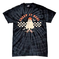 Vintage Retro Halloween Creep It Real Ghost Fall Season Tie-Dye T-Shirt