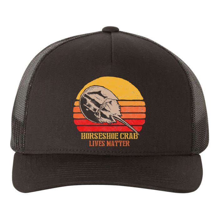 Vintage Retro Horseshoe Crab Lives Matter Yupoong Adult 5-Panel Trucker Hat