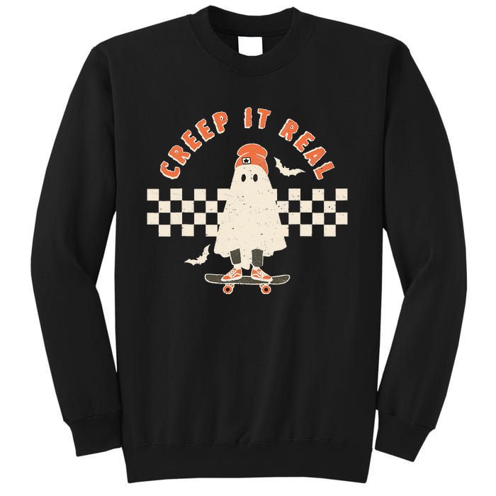 Vintage Retro Halloween Creep it real Ghost Fall Season Sweatshirt