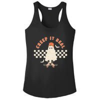 Vintage Retro Halloween Creep it real Ghost Fall Season Ladies PosiCharge Competitor Racerback Tank