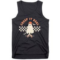 Vintage Retro Halloween Creep it real Ghost Fall Season Tank Top