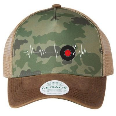Vinyl Record Heartbeat Retro Music Vintage Disc Jockey Legacy Tie Dye Trucker Hat