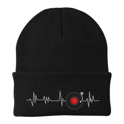 Vinyl Record Heartbeat Retro Music Vintage Disc Jockey Beanie