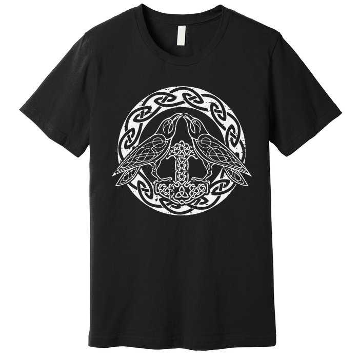 Viking R.A.V.E.N.S Huginn Munnin Norse Mythology Premium T-Shirt