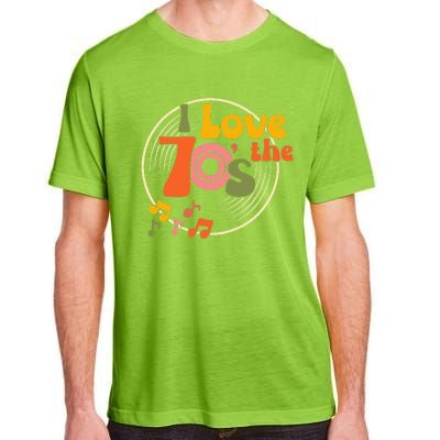 Vintage Retro I Love The 70s Hippie Style Adult ChromaSoft Performance T-Shirt