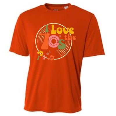 Vintage Retro I Love The 70s Hippie Style Cooling Performance Crew T-Shirt