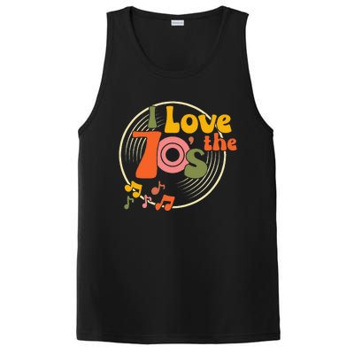 Vintage Retro I Love The 70s Hippie Style PosiCharge Competitor Tank