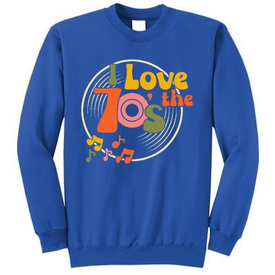 Vintage Retro I Love The 70s Hippie Style Sweatshirt