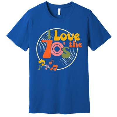 Vintage Retro I Love The 70s Hippie Style Premium T-Shirt